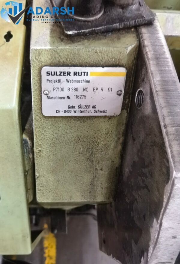 SULZER PROJECTILE P7100,1~COLOR IN 280CM WITH CAMBOX. - Image 7