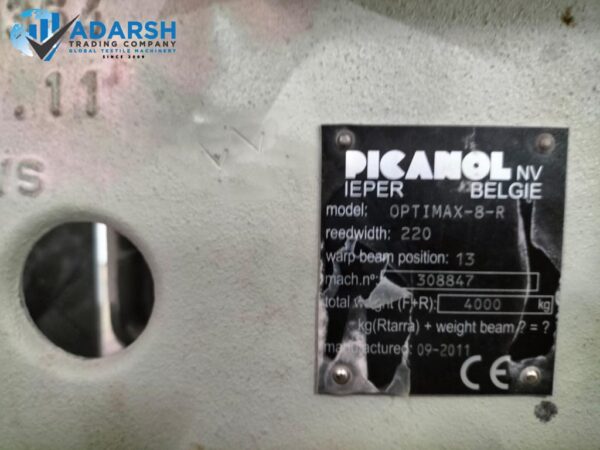 PICANOL OPTIMAX,8~COLORS IN 220CM WITH STAUBLI DOBBY 2670 - Image 11