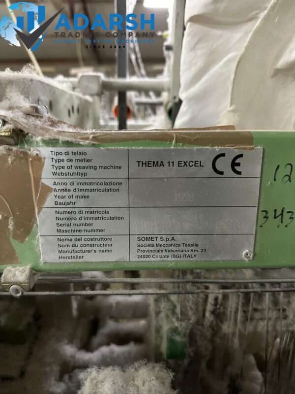 SULZER THEMA 11 EXCEL,8~COLORS IN 280 CM WITH  STAUBLI CAM - Image 6