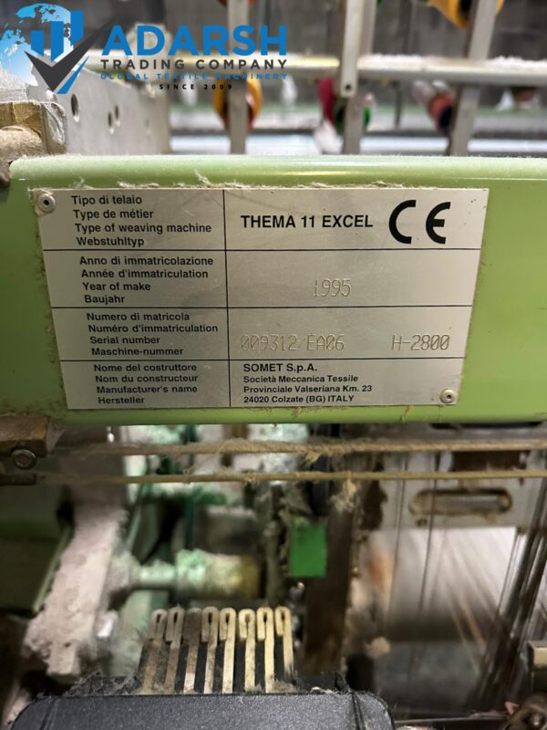 SULZER THEMA 11 EXCEL,8~COLORS IN 280 CM WITH  STAUBLI CAM - Image 10
