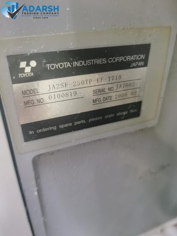 TOYOTA T710,2~COLORS IN 230CM WITH STAUBLI 1661 CAM. - Image 4